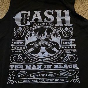 Johnny Cash Sleeveless Shirt - LARGE